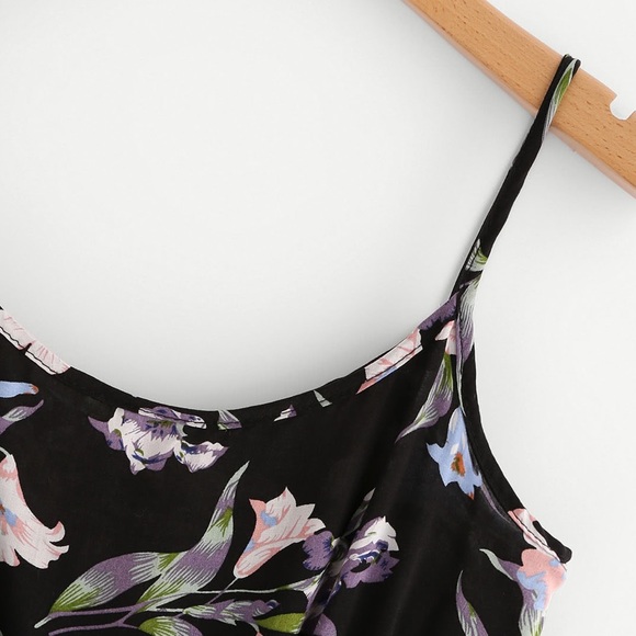 🆕🌹black floral Cami maxi dress - Picture 4 of 5